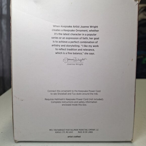 Hallmark Keepsake Skating Snowball & Tuxedo Magic Motion Ornament Christmas 2023 - Picture 5 of 12